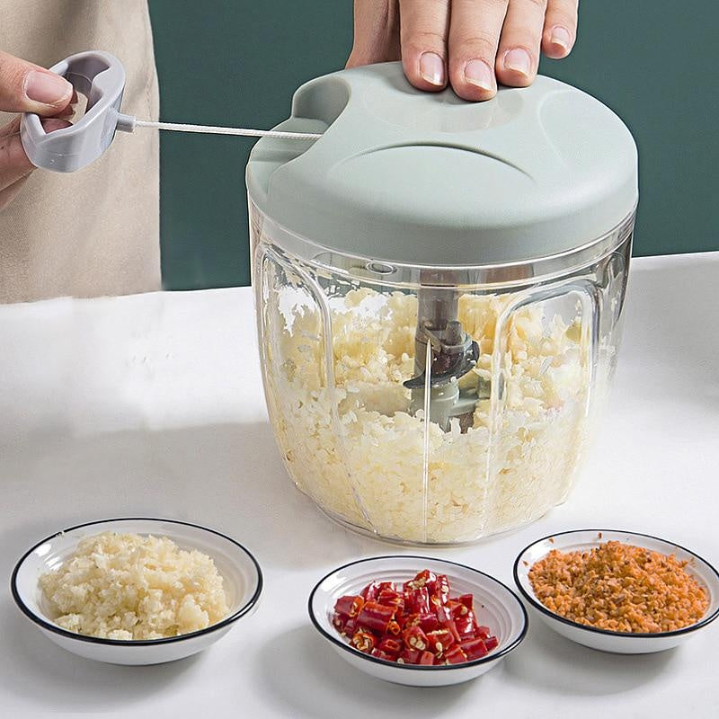 500/900ML Manuel Kıyma Makinesi Sarımsak Doğrayıcı Dönen Sarımsak Presi Kırıcı Sebze Soğan Kesici Mutfak Pişirme Aksesuarları