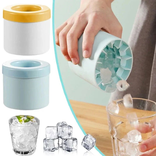 Silikon Buz Küpü Kalıbı Yuvarlak Buz Kovası Yazlık Ev Yapımı DIY Buzdolabı Dondurucu Buz Yapıcı Yaratıcı Buz Küpü Kalıbı Bar Gereçleri